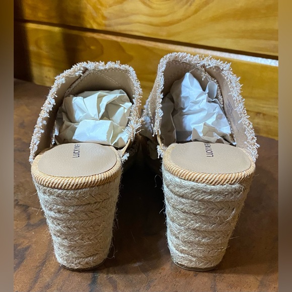 NWOT LUCKY BRAND WEDGE ESPADRILLES SIZE 8 IN PEACHY - Picture 5 of 6
